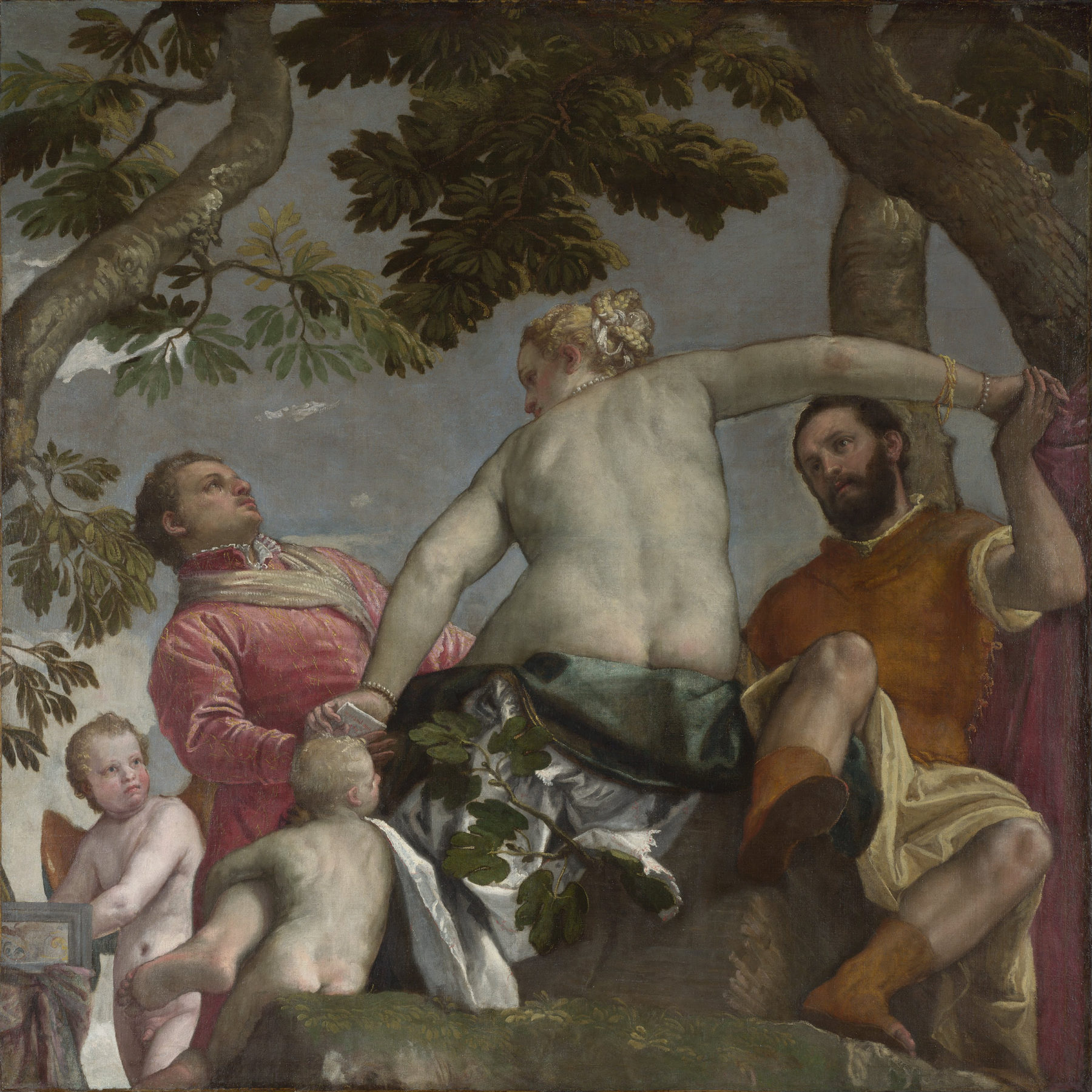 Paolo Veronese, Infidelity, c. 1570-75. Oil on canvas, 189.9 x 189.9 cm (74 3/4 x 74 3/4 in.). National Gallery, London.